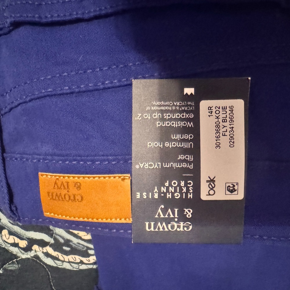 Crown & Ivy Indigo Trousers